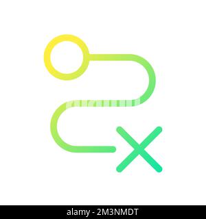 Delivery failed pixel perfect gradient linear ui icon Stock Vector