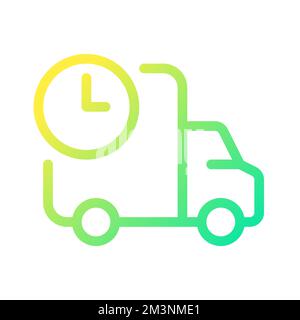Schedule delivery pixel perfect gradient linear ui icon Stock Vector