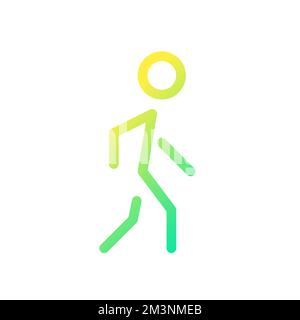 Human pixel perfect gradient linear ui icon Stock Vector