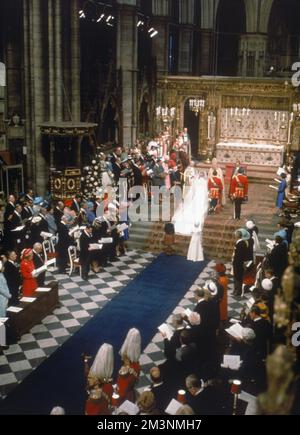 Marriage of Princess Anne to Mark Phillips Stock Photo