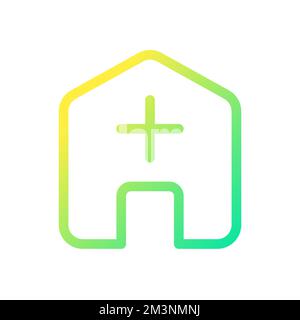 Add address pixel perfect gradient linear ui icon Stock Vector