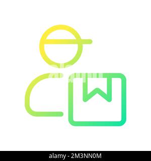 Courier pixel perfect gradient linear ui icon Stock Vector