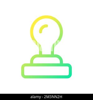 Stamp pixel perfect gradient linear ui icon Stock Vector