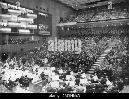 Concert in Royal Festival Hall, South Bank, London Stock Photo