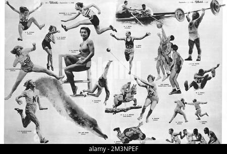 A selection of striking athletic images captured at the 1948 London Olympic Games.   1948 Stock Photo