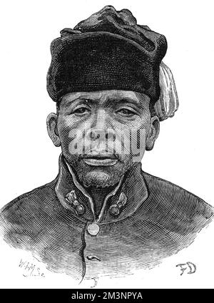 Masupha, Basuto chief, who rebelled again British rule in Basutoland in South Africa. Described in the Illustrated London News in 1880 as &quot;an illiterate native heathen, but of great repute, both as a warrior and politician.&quot;     Date: 1880 Stock Photo