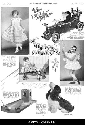 Ideas for Christmas presents for children, 1930 Stock Photo