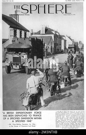 British Expeditionary Force arrive in France, 1939 Stock Photo