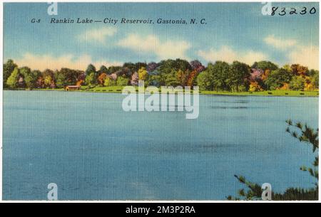 Rankin Lake -- City reservoir, Gastonia, N. C. , Lakes & ponds, Tichnor Brothers Collection, postcards of the United States Stock Photo