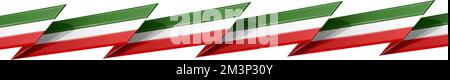 italian and mexican flag isolated on white background Stock Vector