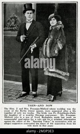 The Hon J and Mrs Freeman-Mitford Stock Photo