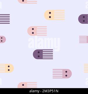 Cute Sea seamless pattern with simple geometric octopuses for kids fabric. Marine prints for kids apparel. Stock Vector