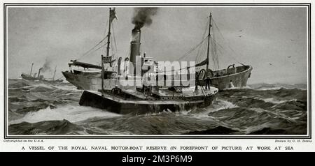 British motor boat reserve at sea  by G. H. Davis Stock Photo