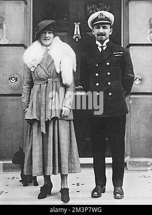 Commander and Mrs C. R. Samson, WW1 Stock Photo