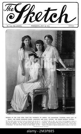 Daughters of Tsar Nicholas II Stock Photo