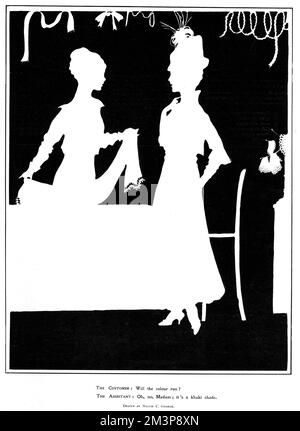 https://l450v.alamy.com/450v/2m3p8xn/the-customer-will-the-colour-run-the-assistant-oh-no-madam-its-a-khaki-shade-a-lovely-reverse-silhouette-image-from-the-first-world-war-showing-a-woman-at-a-drapery-shop-and-discovering-that-most-items-are-now-available-in-khaki-date-1915-2m3p8xn.jpg