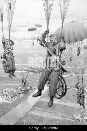 German parachute troops, WW2 Stock Photo