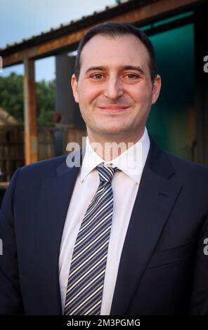 CEO SynPet Cem Ozsuer poses for the photographer after a visit to the Sinpet Company on day three of a working visit of the Belgian Foreign Minister to Turkey, in Istanbul, Turkey, Friday 16 December 2022. BELGA PHOTO VIRGINIE LEFOUR Credit: Belga News Agency/Alamy Live News Stock Photo