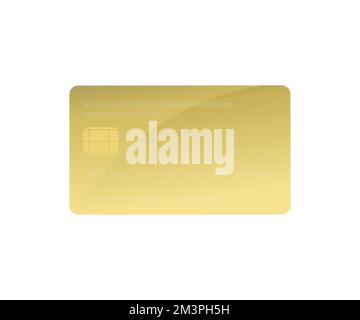 Gold credit card logo design. Gold unlimited credit card, discount using gold card for web payment vector design and illustration. Stock Vector