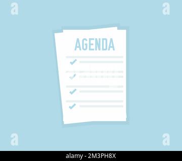Agenda. Daily Productivity Planner. Event planner timetable agenda plan logo design. Time management. Appointment schedule icon  vector design. Stock Vector