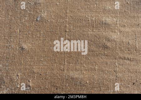 Brown hessian linen texture or background which could be used as an artist canvas for blending images stock photo Stock Photo
