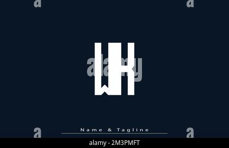Alphabet letters Initials Monogram logo WK , KW Stock Vector