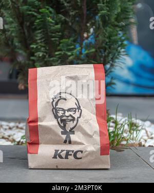 KFC takeaway paper bag Stock Photo