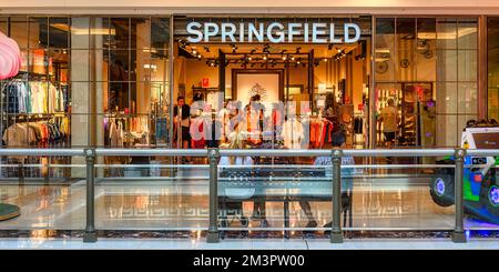 Plaza Mar 2 shopping mall in Alicante, Spain: Entrance to a Springfield retail store. Stock Photo