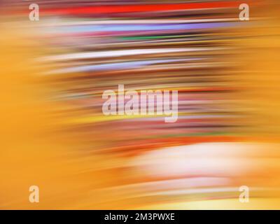 Bright colorful stage lights blur backdrop. Stage lights on concert. Stock Photo