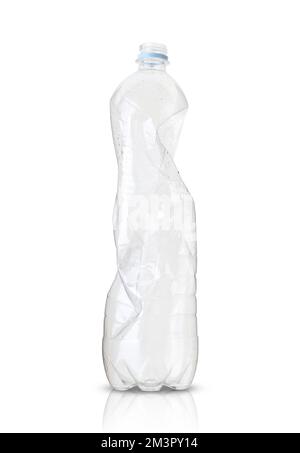 large empty water bottle on a white background Stock Photo