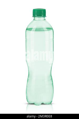 a small plastic bottle with mineral water Stock Photo