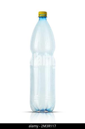 big empty plastic bottle on white background Stock Photo - Alamy