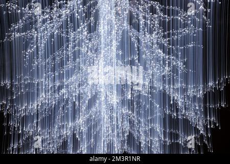 Abstract christmas lights in the night as a background Stock Photo