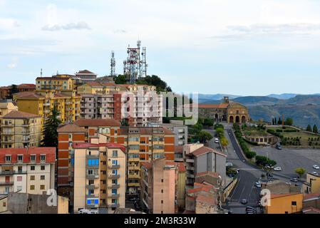 the historic and urban center of Enna Sicily Italy Stock Photo