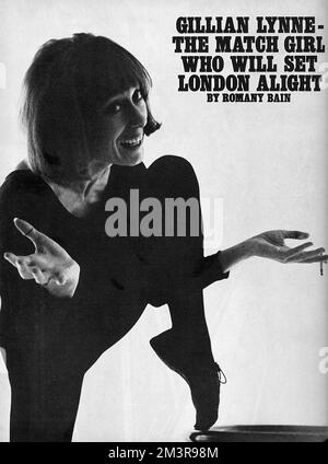 A black-and-white portrait of the British ballerina, dancer, choreographer, actress, and theatre/television director Gillian Barbara Lynne (n&#x9960;Pyrke, b. 1926).     Date: 1966 Stock Photo