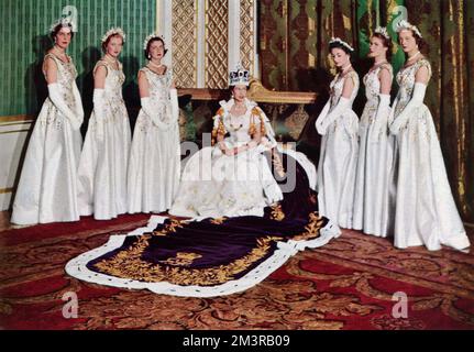 The Coronation of H. M. Queen Elizabeth II at Westminster Stock Photo