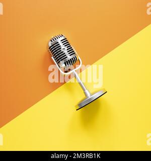 Radio concept with microphone, Resolution and high quality beautiful photo Stock Photo