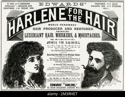 Edwards' Harlene, hair product - world renowned hair producer and curer ...