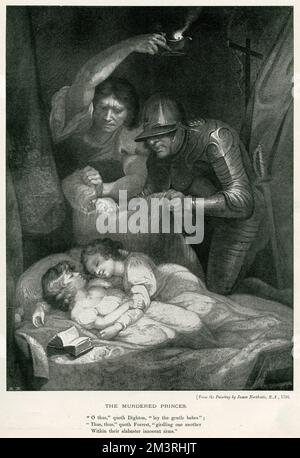 Princes in the Tower, Edward V and Richard, Duke of York Stock Photo