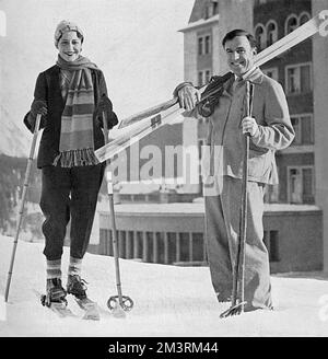 The Mollisons at St. Moritz, 1933 (Amy Johnson) Stock Photo