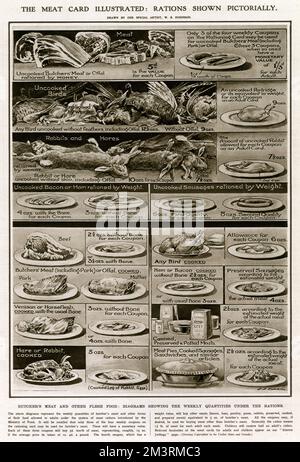 A British food ration coupon book. Introduced in 1940 during the Second ...