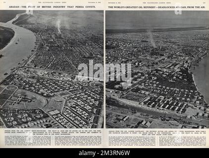 Abadan Oil Refinery from the air Stock Photo