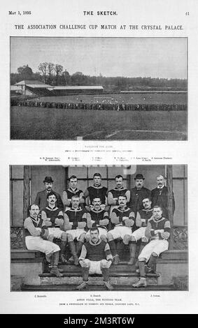 Association Challenge Cup match at the Crystal Palace 1895 Stock Photo