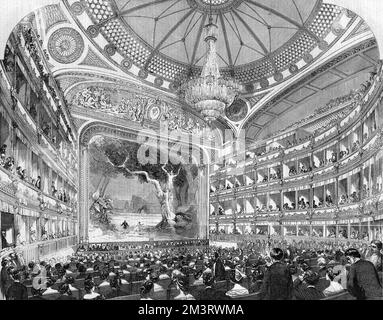 Royal Italian Opera House, Covent Garden, London 1858 Stock Photo