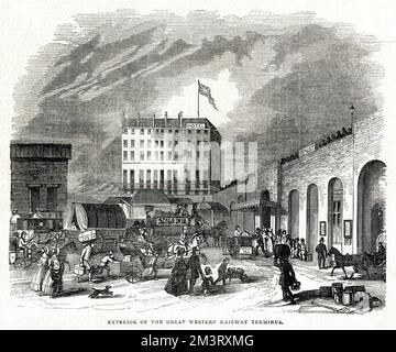 Paddington, Great Western Railway Station, London 1843 Stock Photo