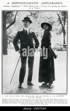 Evelyn Nesbit, aka Mrs Harry Thaw, pictured with Mr. Clifford with