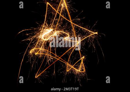 Lines of light with dark background Stock Photo