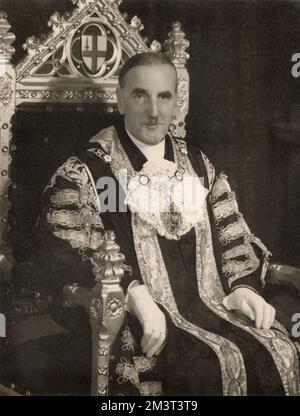 Sir Rupert de la Bere (1893-1978), British businessman, Conservative party politician and Lord Mayor of London for 1952-53.     Date: 1950s Stock Photo