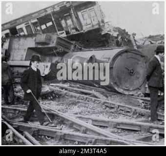 Shrewsbury Rail Accident 1907 Stock Photo