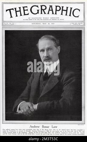Andrew Bonar Law (1858 - 1923), British Conservative politician who served as Prime Minister of the United Kingdom from 1922 to 1923. Resigned due to ill-health in May 1923. Stock Photo